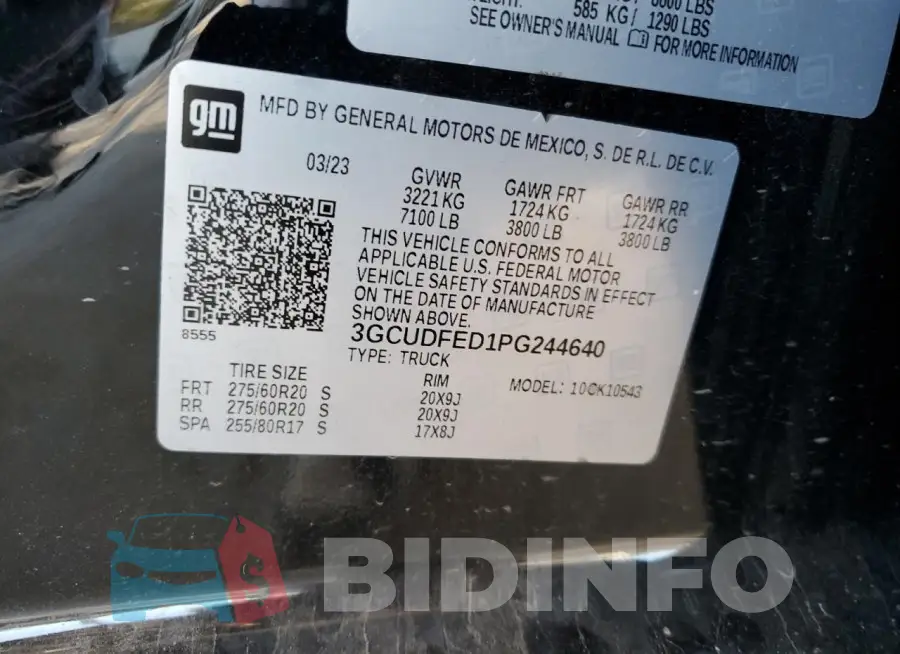 3GCUDFED1PG244640 Photo# 12