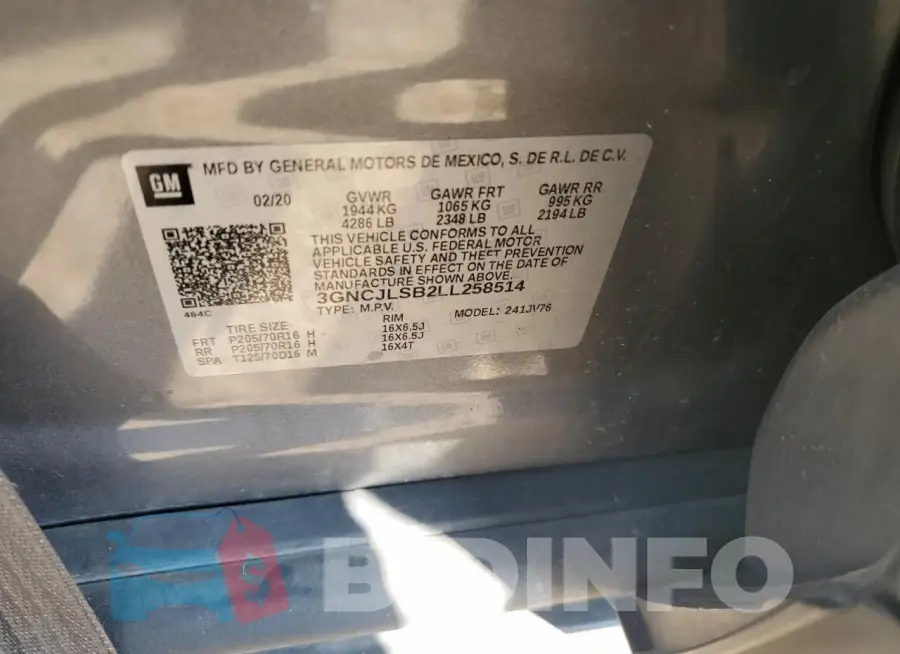 3GNCJLSB2LL258514 Photo# 12