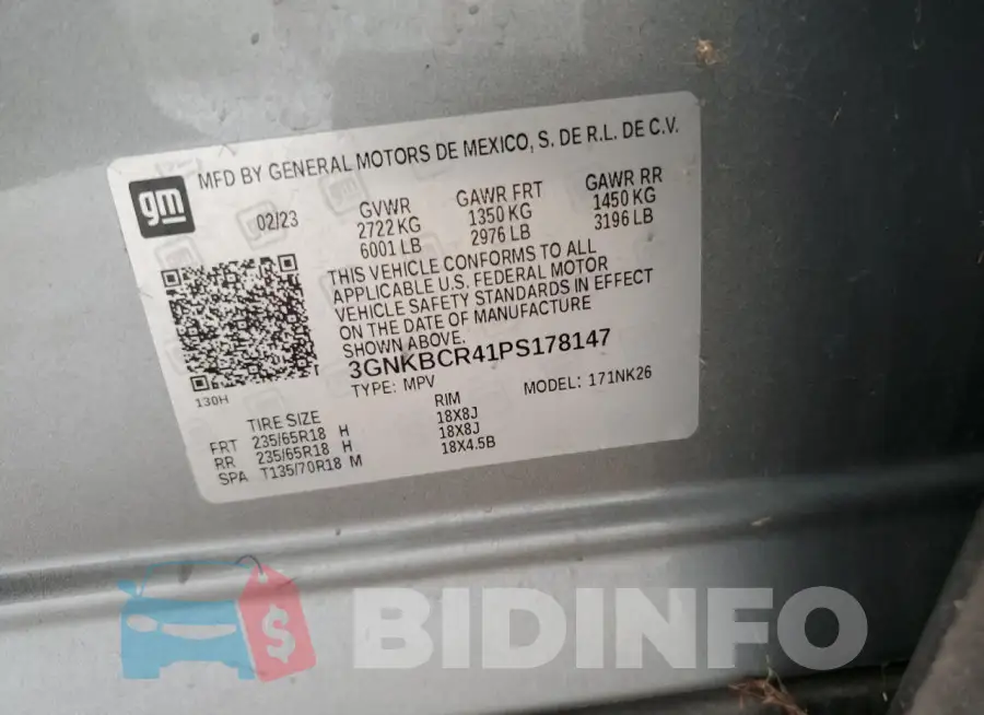 3GNKBCR41PS178147 Photo# 13