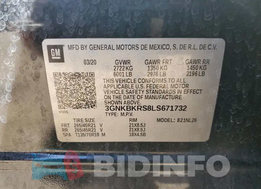 3GNKBKRS8LS671732 Photo# 14