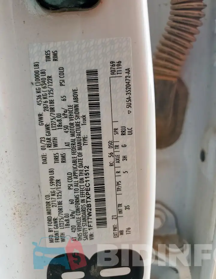 1FT7W2BTXPEC11512 Photo# 12