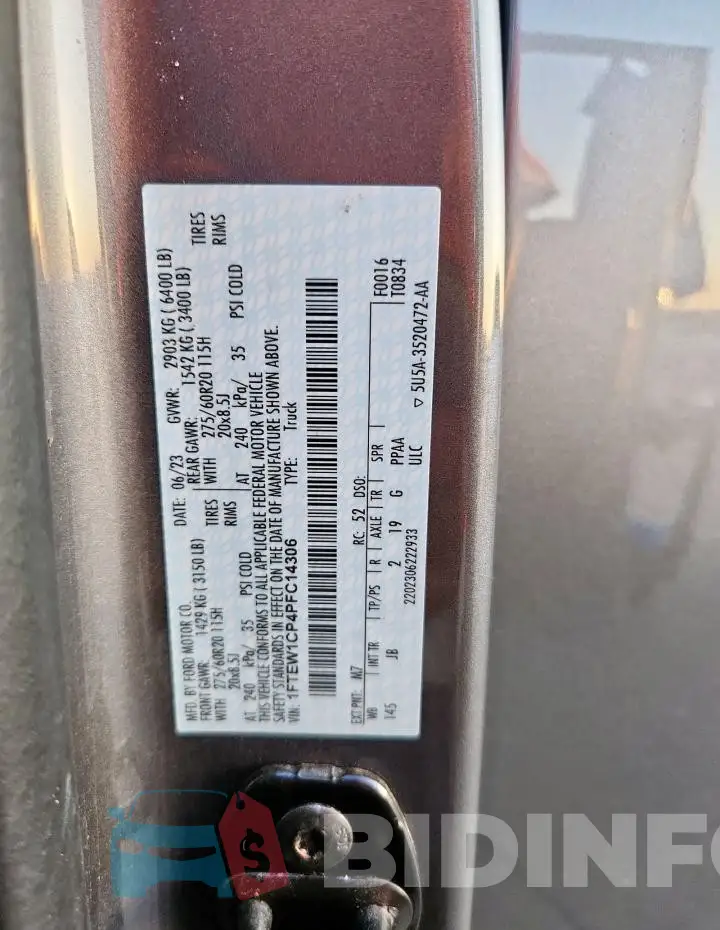 1FTEW1CP4PFC14306 Photo# 12