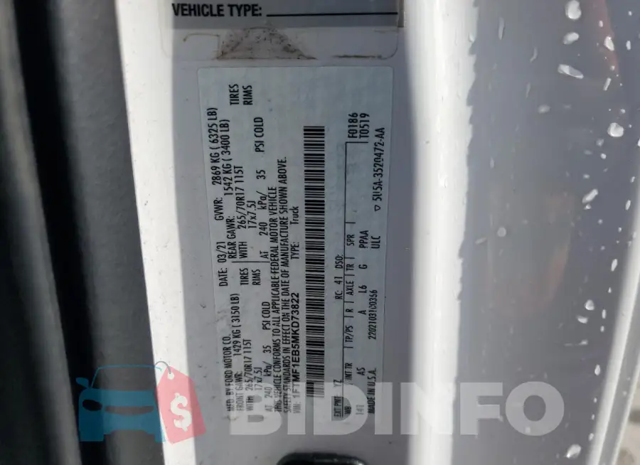 1FTMF1EB5MKD73822 Photo# 12
