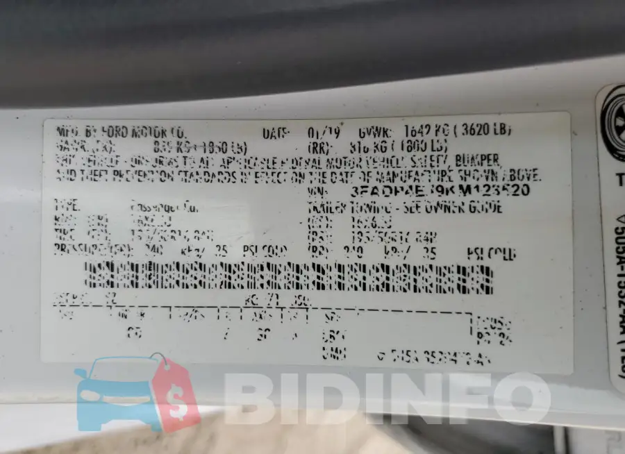 3FADP4EJ9KM123520 Photo# 12
