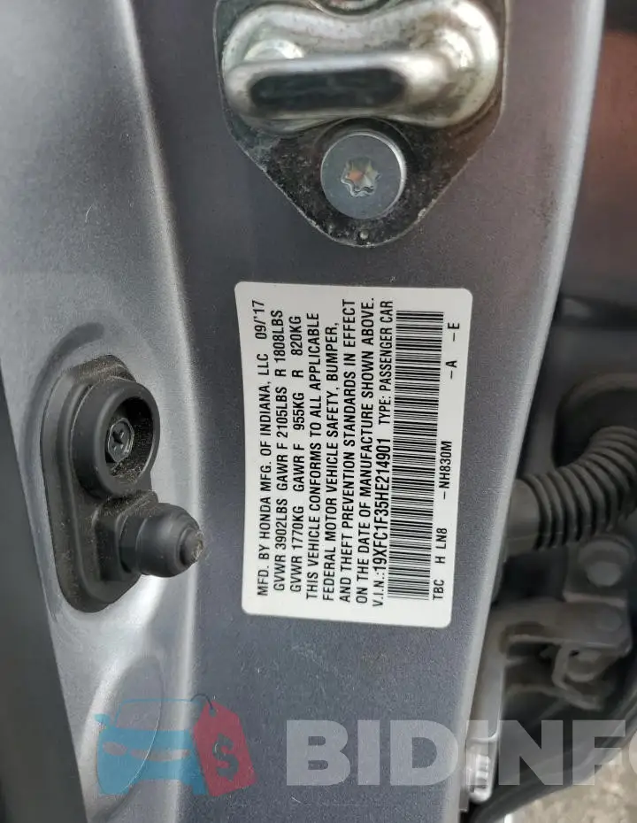 19XFC1F35HE214901 Photo# 12