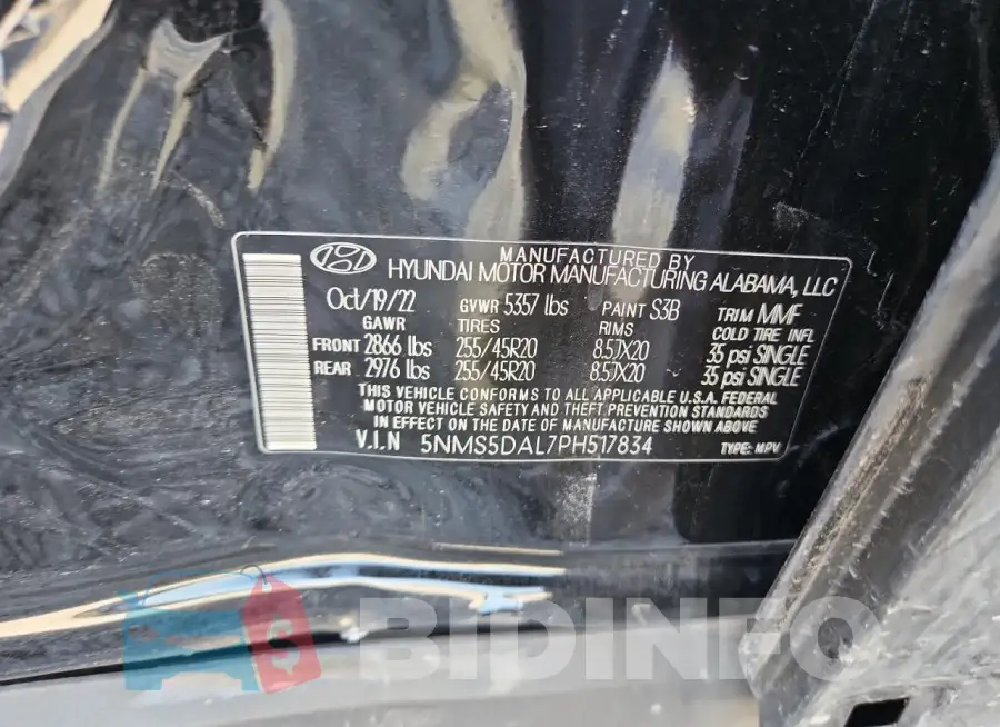 5NMS5DAL7PH517834 Photo# 12
