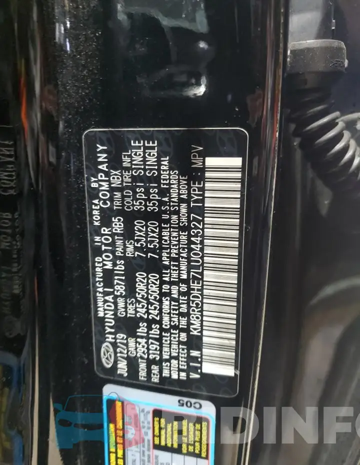 KM8R5DHE7LU044327 Photo# 13