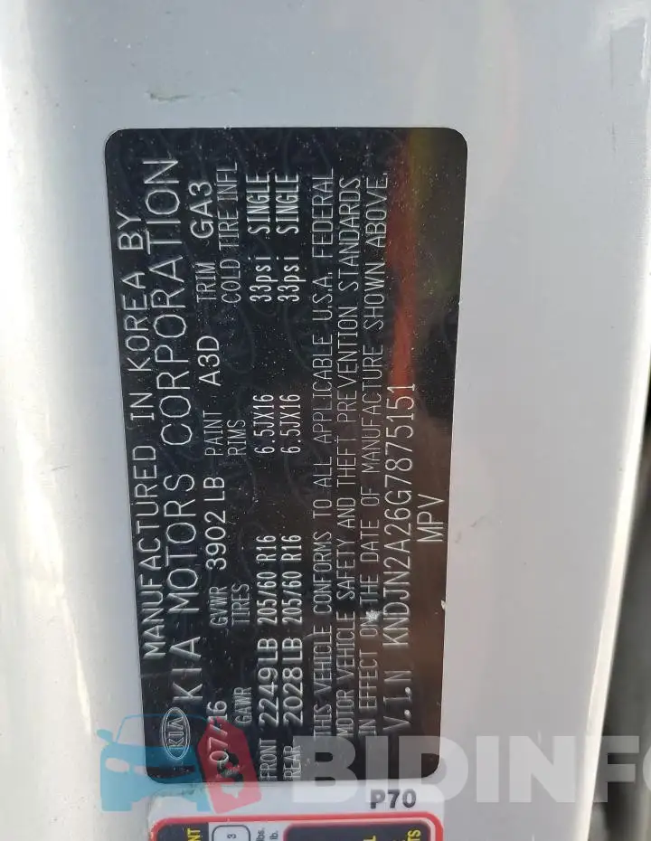 KNDJN2A26G7875151 Photo# 12