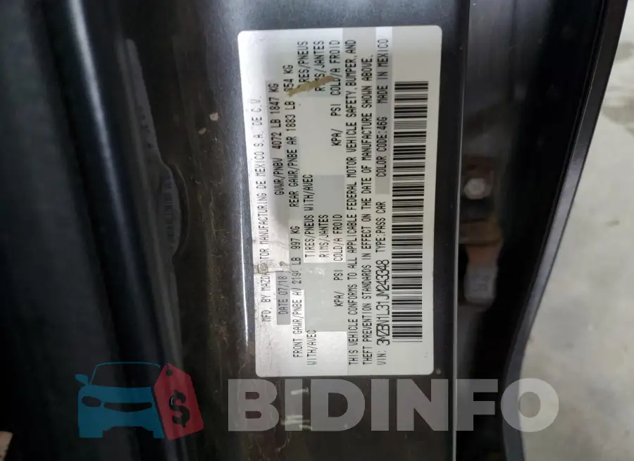 3MZBN1L31JM243348 Photo# 13