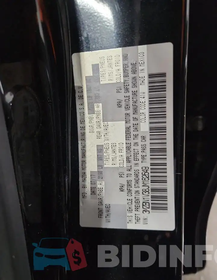 3MZBN1V38JM162649 Photo# 13