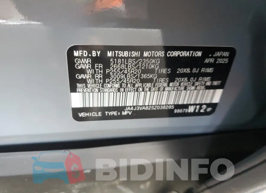JA4J3VA82SZ038285 Photo# 12