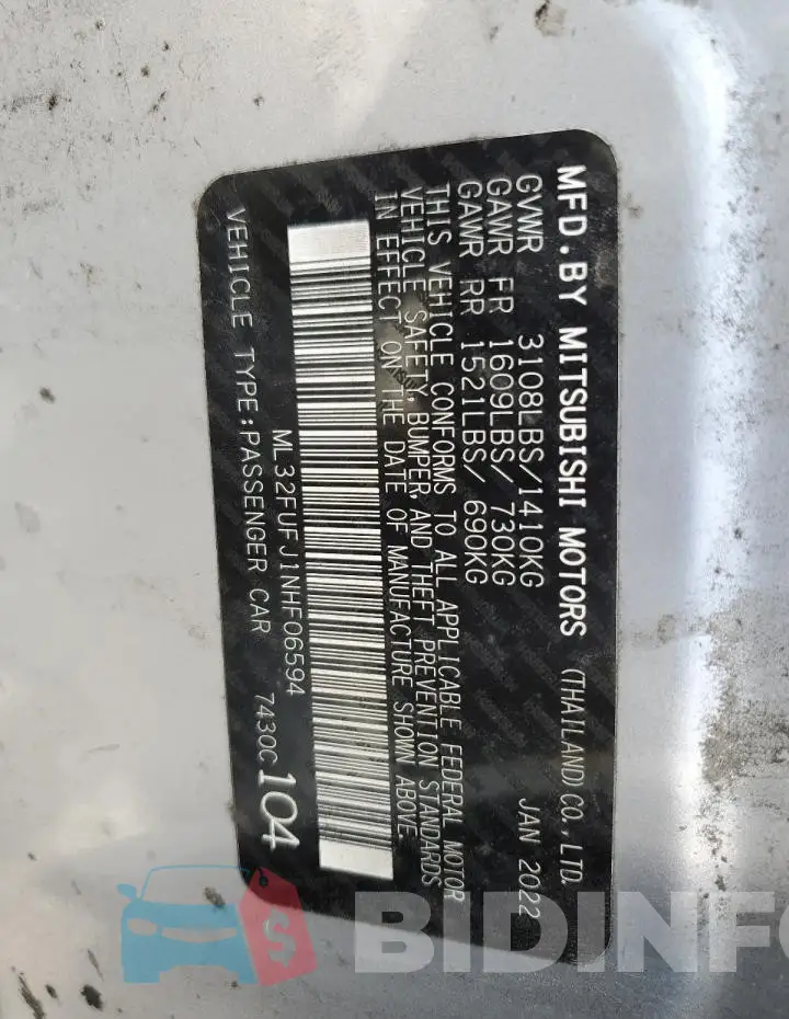 ML32FUFJ1NHF06594 Photo# 12