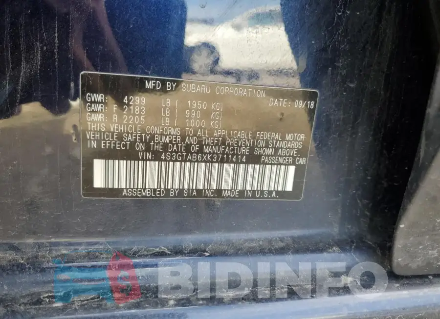 4S3GTAB6XK3711414 Photo# 12