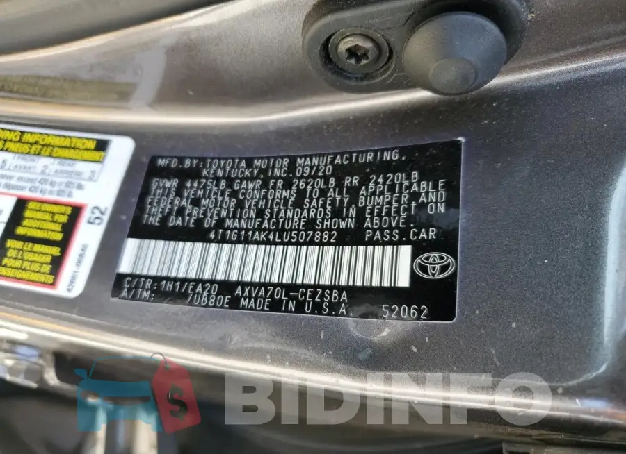 4T1G11AK4LU507882 Photo# 12