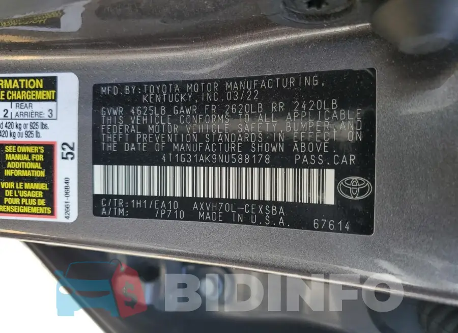 4T1G31AK9NU588178 Photo# 12
