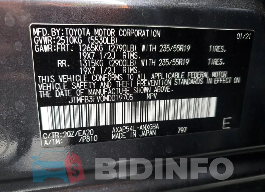 JTMFB3FV0MD019705 Photo# 13