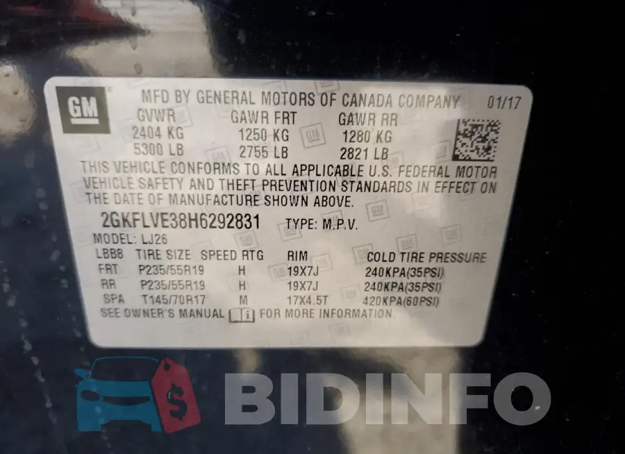 2GKFLVE38H6292831 Photo# 13