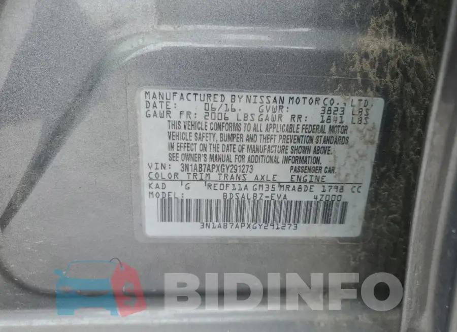 3N1AB7APXGY291273 Photo# 12