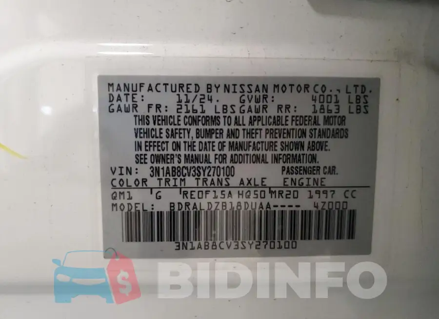 3N1AB8CV3SY270100 Photo# 12