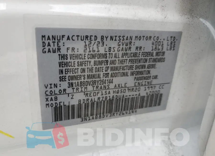 3N1AB8DV3RY264144 Photo# 12