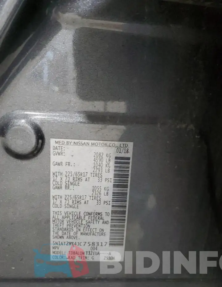5N1AT2MT4JC758317 Photo# 13