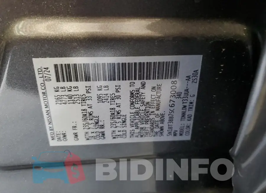 5N1BT3BB7SC673008 Photo# 13