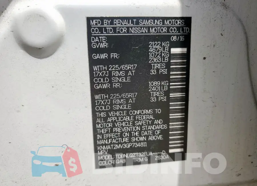 KNMAT2MV3GP734811 Photo# 13