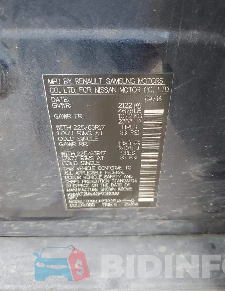 KNMAT2MV4GP738088 Photo# 13