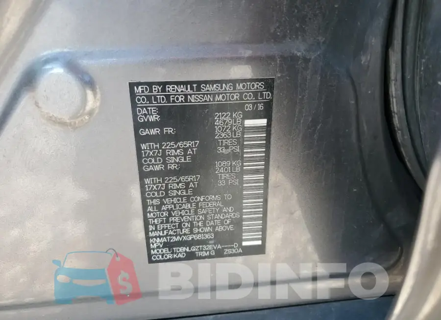 KNMAT2MVXGP681363 Photo# 13
