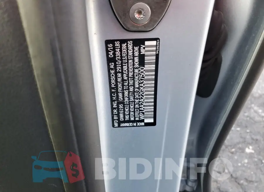 WP1AA2A22GKA37500 Photo# 13