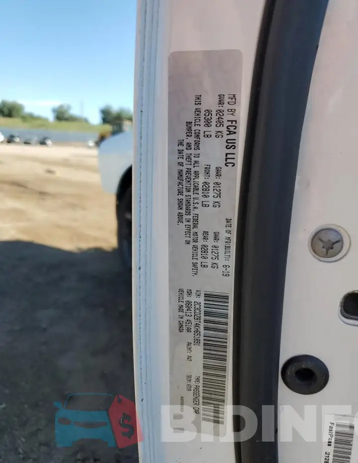 2C3CDZBT4KH651891 Photo# 13