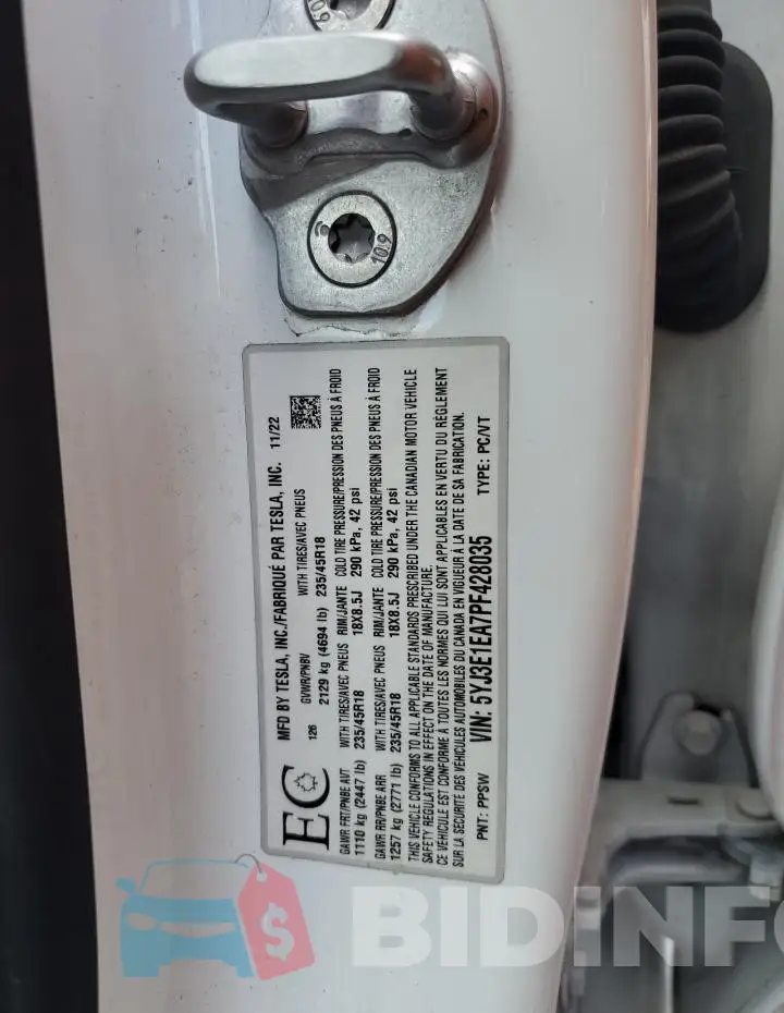 5YJ3E1EA7PF428035 Photo# 12