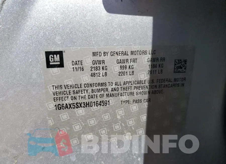 1G6AX5SX3H0164591 Photo# 12