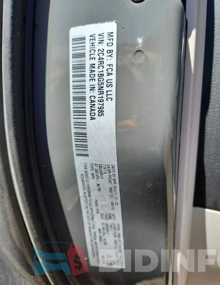 2C4RC1BG5NR197985 Photo# 13