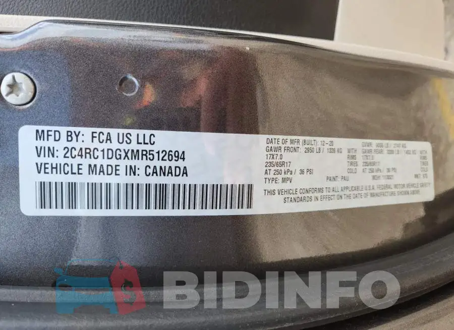 2C4RC1DGXMR512694 Photo# 14