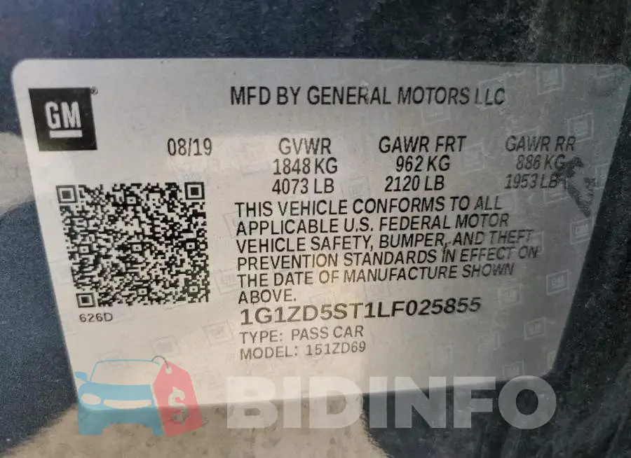 1G1ZD5ST1LF025855 Photo# 12