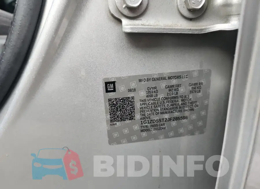 1G1ZD5ST2JF285596 Photo# 13