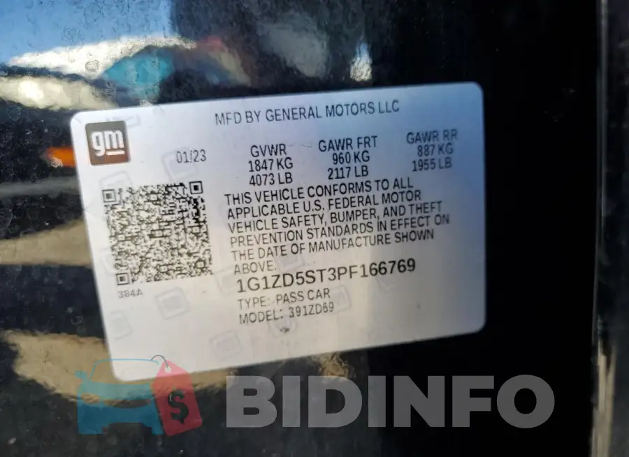 1G1ZD5ST3PF166769 Photo# 12