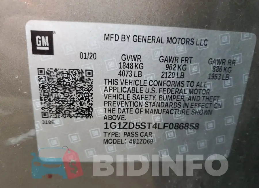 1G1ZD5ST4LF086858 Photo# 12
