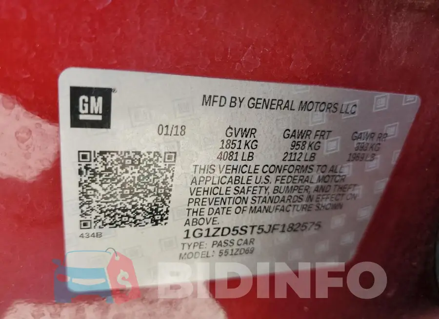 1G1ZD5ST5JF182575 Photo# 12