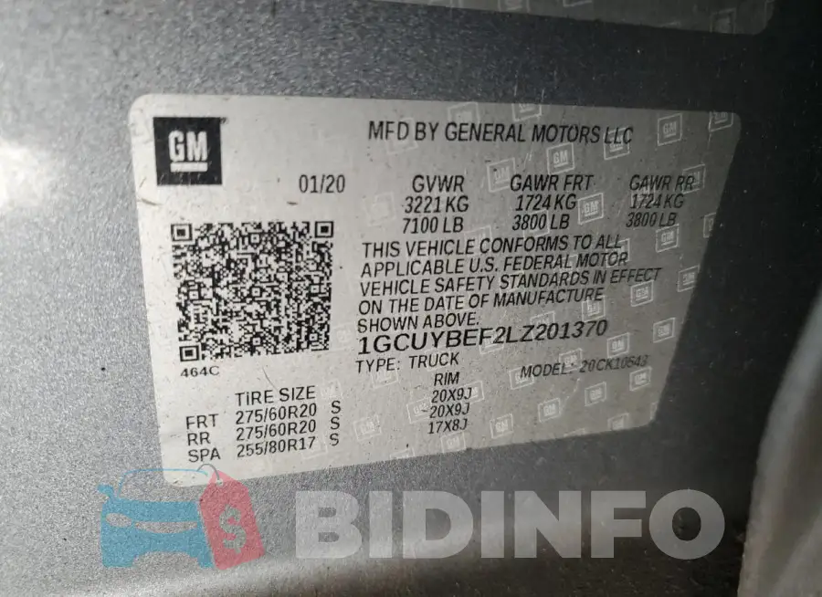 1GCUYBEF2LZ201370 Photo# 12