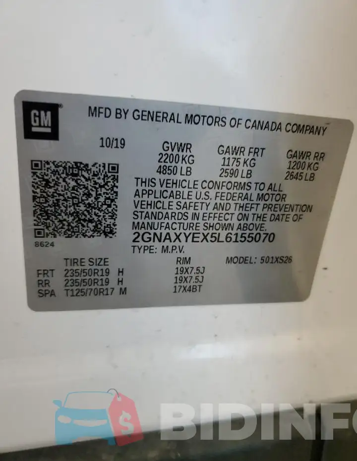2GNAXYEX5L6155070 Photo# 14