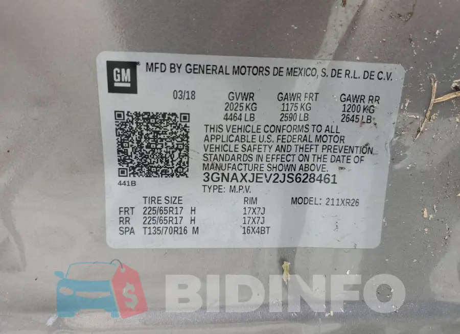 3GNAXJEV2JS628461 Photo# 13