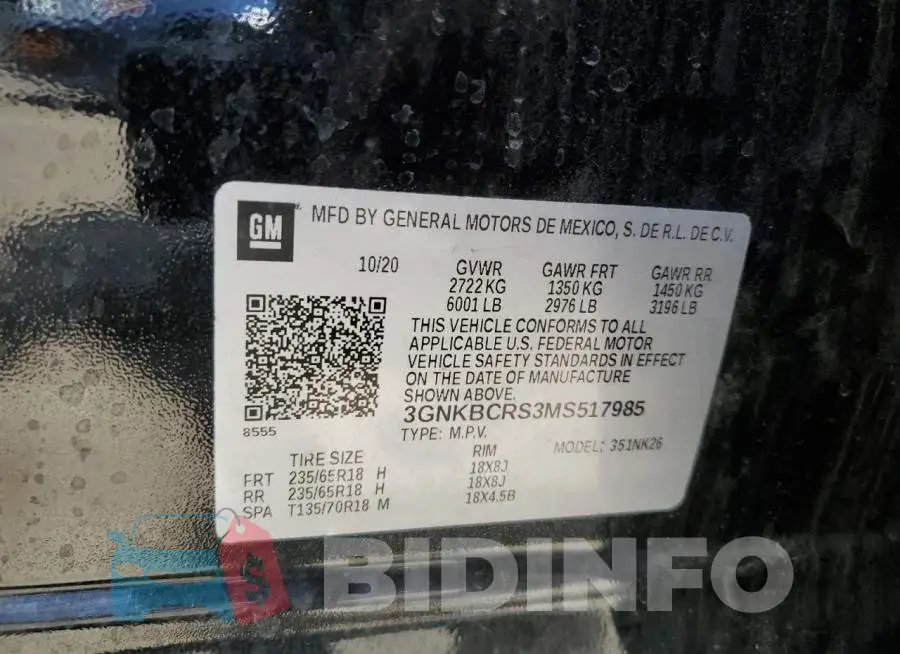 3GNKBCRS3MS517985 Photo# 13