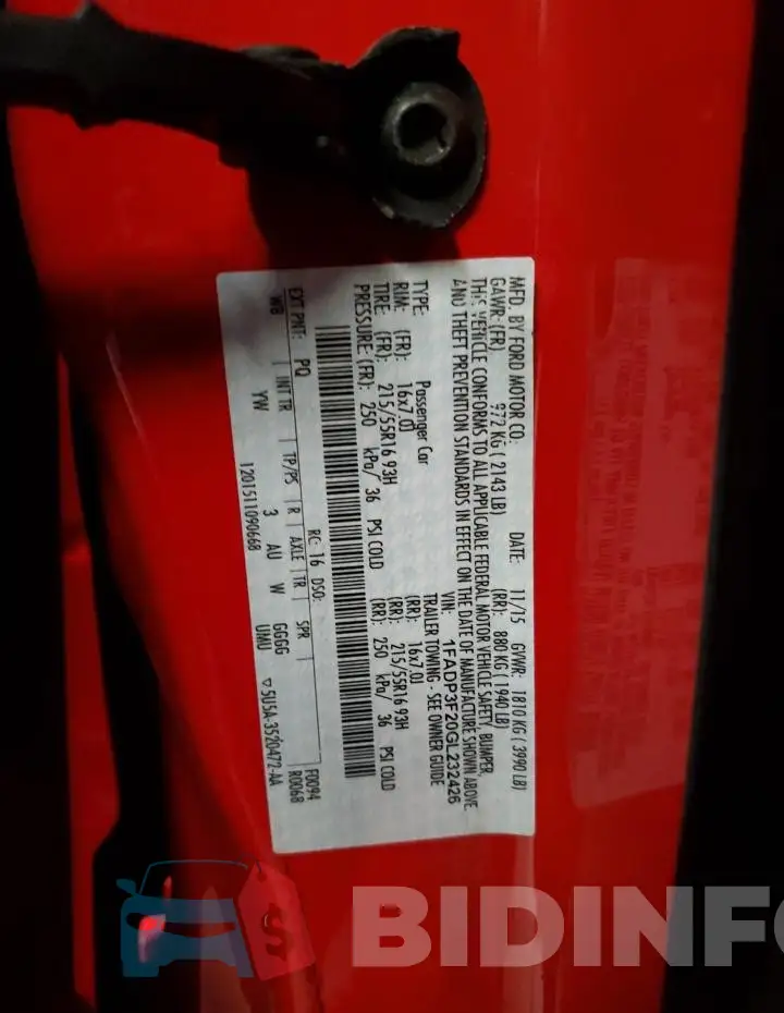 1FADP3F20GL232426 Photo# 12