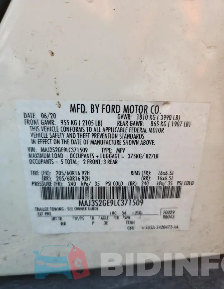 MAJ3S2GE9LC371509 Photo# 12