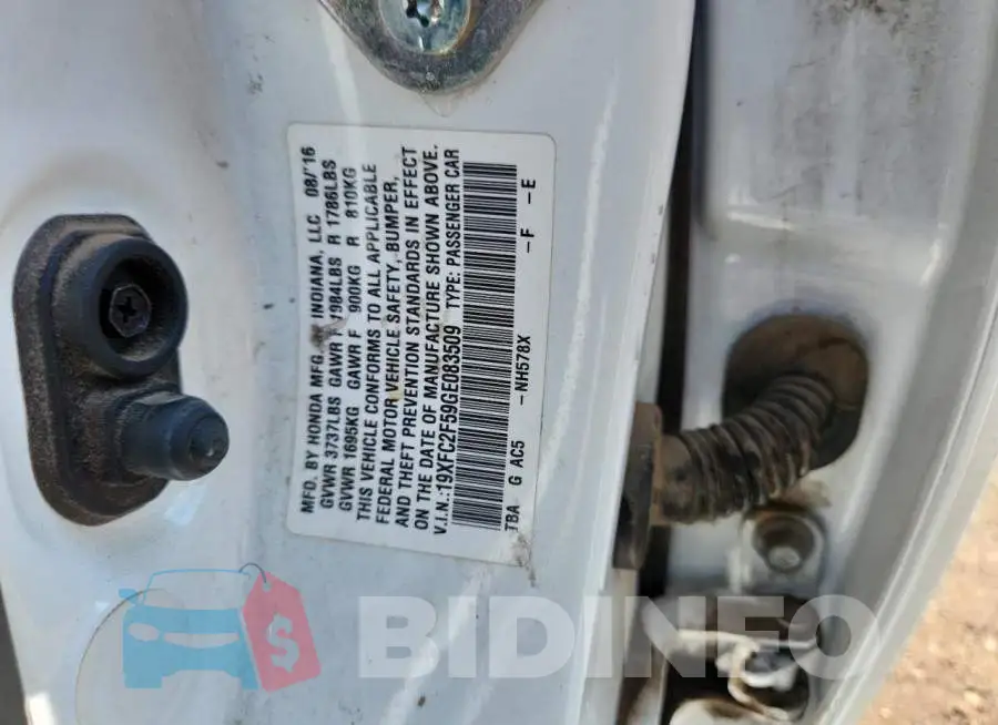 19XFC2F59GE083509 Photo# 12