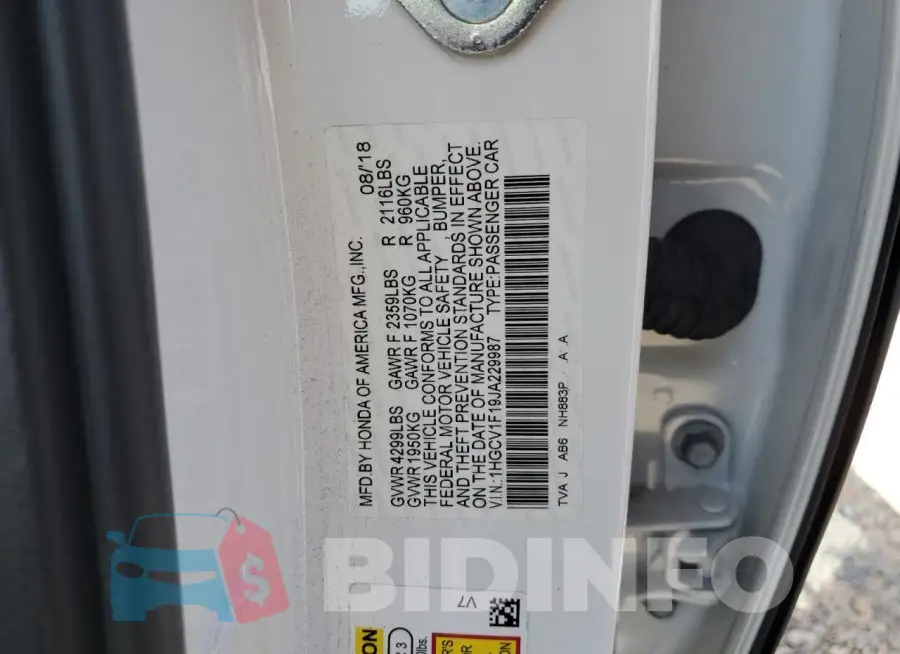1HGCV1F19JA229987 Photo# 13