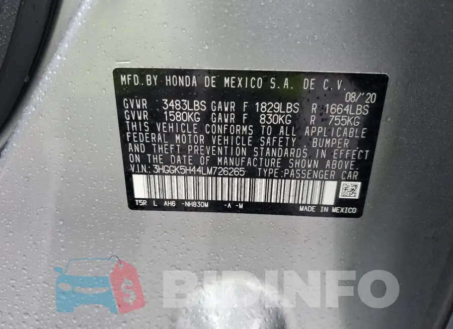 3HGGK5H44LM726265 Photo# 12