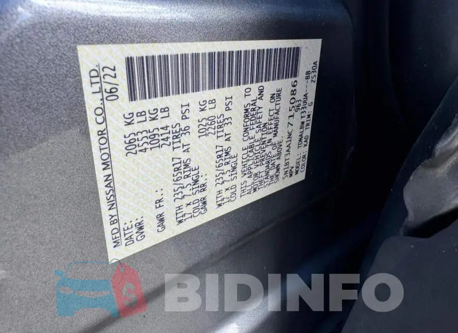 5N1BT3AA1NC715086 Photo# 10
